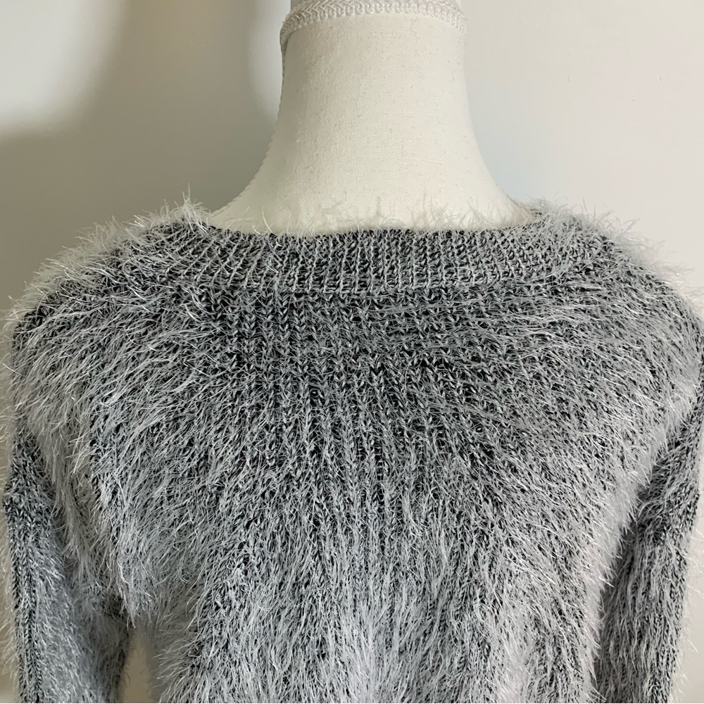Gray Furry Sweater imported from Korea - Picture 5 of 9